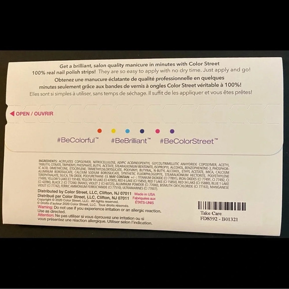 Color Street Take Care NAMI Mental Health Awareness Set Mint Green Glitter New - Picture 8 of 8